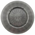Red Pomegranate Collection 13 in. Ritz Glitter Slate Charger Plate 8694-5